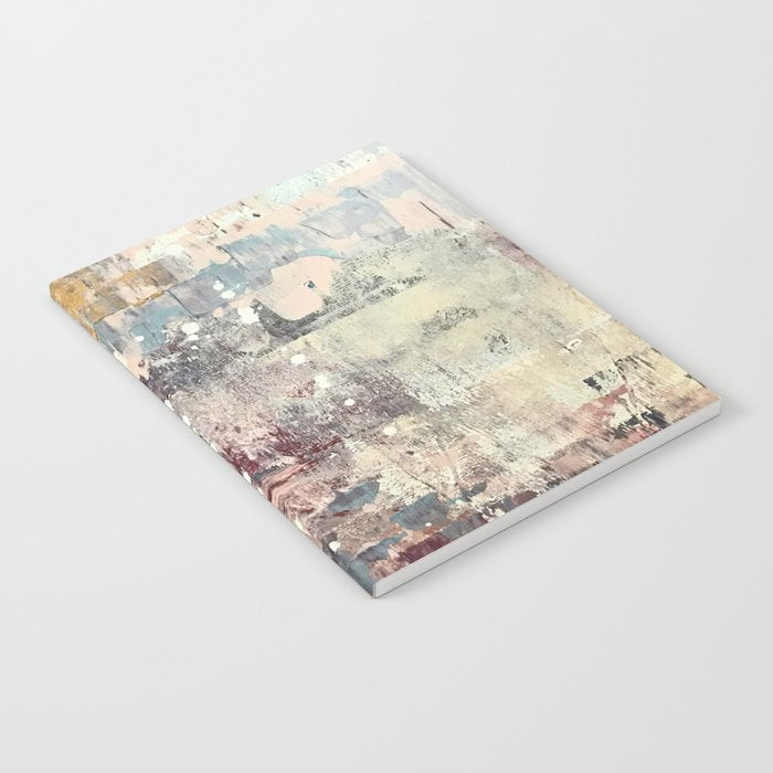 Mirage [1]: a vibrant abstract piece in pinks blues and gold by Alyssa Hamilton Art Notebook Gallery Image 1