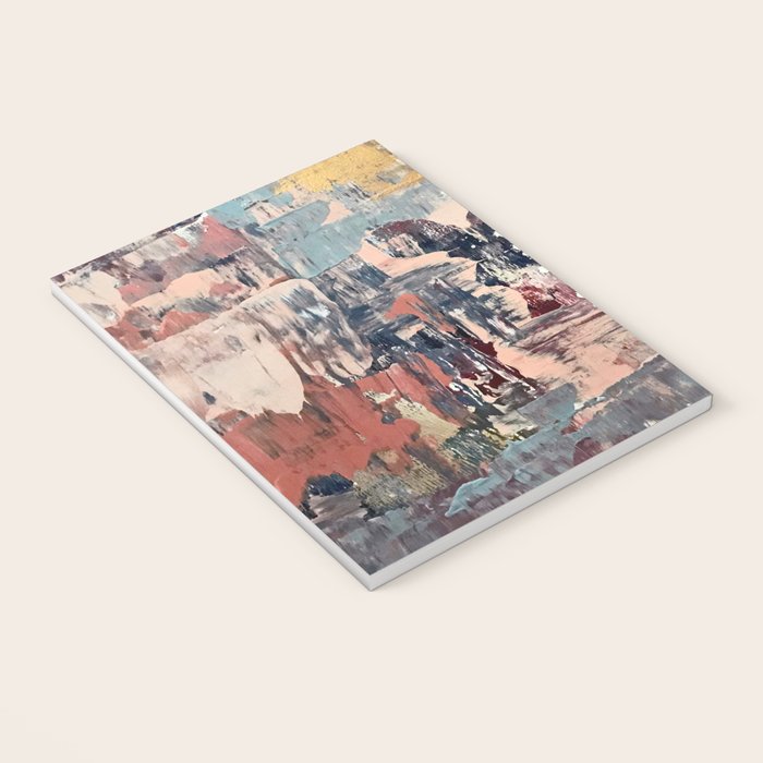 Mirage [1]: a vibrant abstract piece in pinks blues and gold by Alyssa Hamilton Art Notebook Gallery Image 3