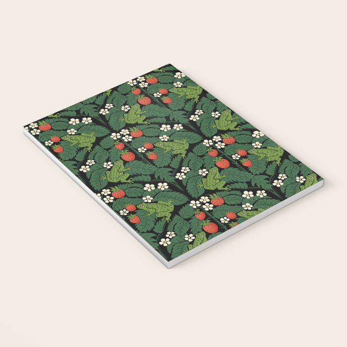 Bullfrogs And Wild Strawberries On Black Notebook Gallery Image 3