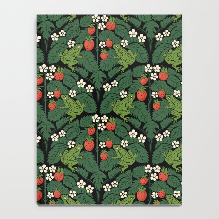 Bullfrogs And Wild Strawberries On Black Notebook Gallery Image 4