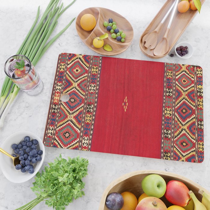 Fethiye Southwest Anatolian Kilim Print Cutting Board Gallery Image 2
