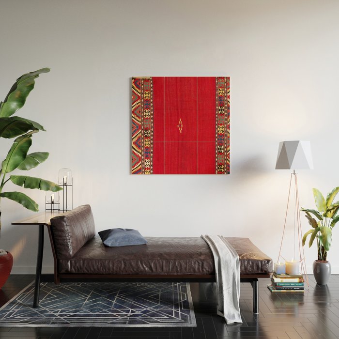 Fethiye Southwest Anatolian Kilim Print Wood Wall Art Gallery Image 2