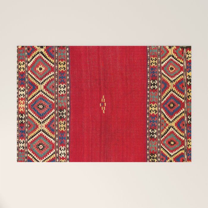 Fethiye Southwest Anatolian Kilim Print Welcome Mat Gallery Image 1