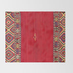Fethiye Southwest Anatolian Kilim Print Throw Blanket Gallery Image 2