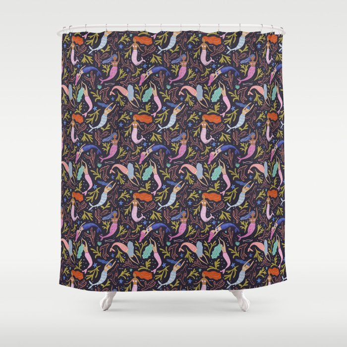 Mermaids pattern  Shower Curtain Gallery Image 1