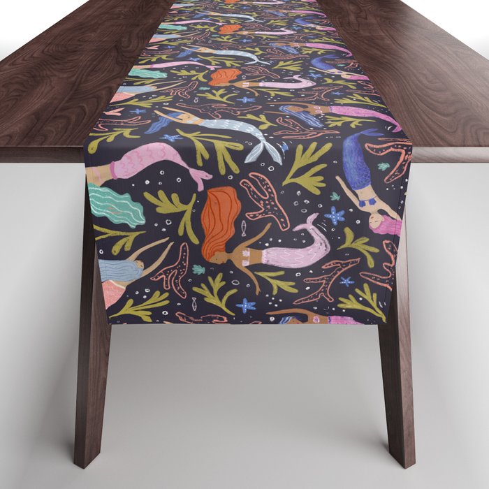 Mermaids pattern  Table Runner Gallery Image 1