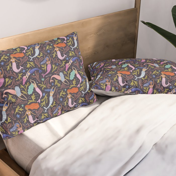 Mermaids pattern  Pillow Sham Gallery Image 2