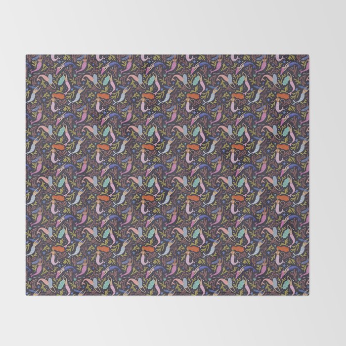Mermaids pattern  Throw Blanket Gallery Image 2