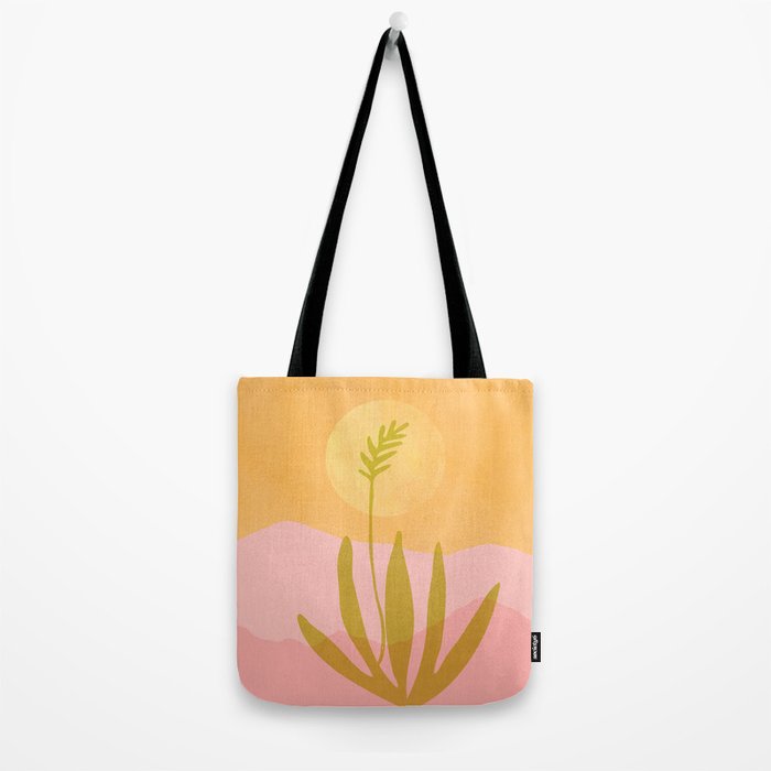 Golden Agave Desert Landscape Tote Bag Gallery Image 2