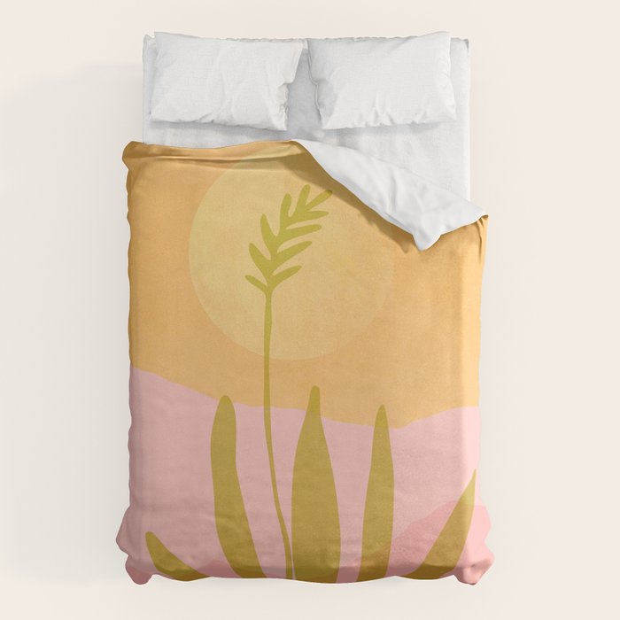 Golden Agave Desert Landscape Duvet Cover Gallery Image 6