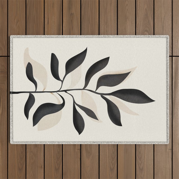 Abstract Minimal Plant 2 Outdoor Rug Gallery Image 1