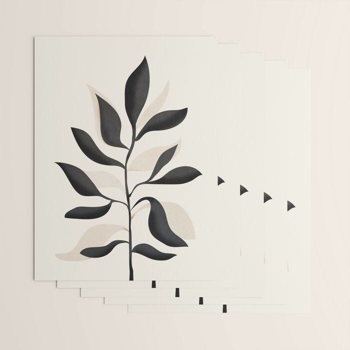 Abstract Minimal Plant 2 Wrapping Paper Gallery Image 3