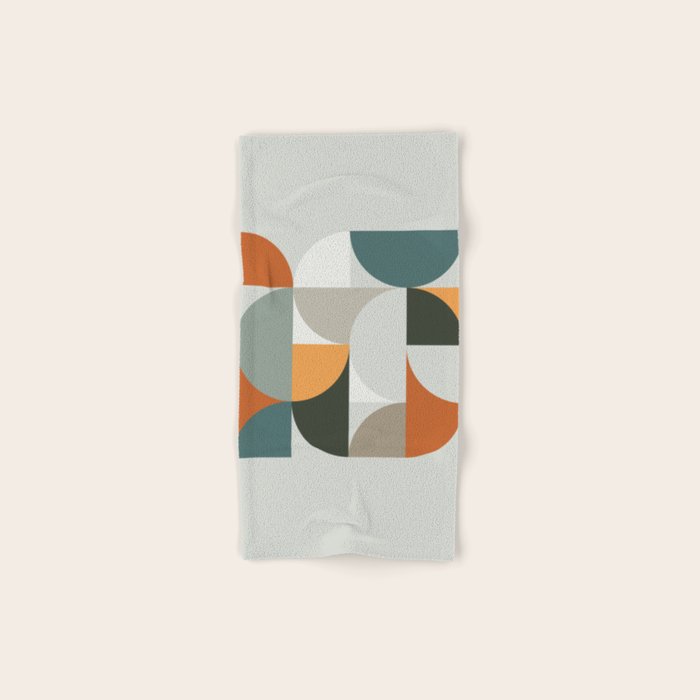 Mid Century Geometric 12 Bath Towel Gallery Image 1