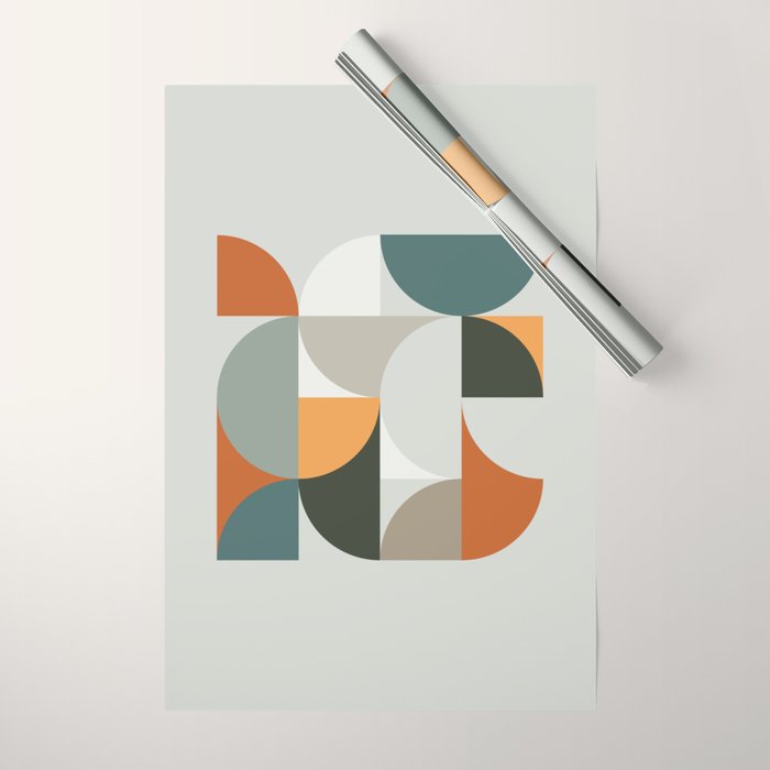 Mid Century Geometric 12 Wrapping Paper Gallery Image 1