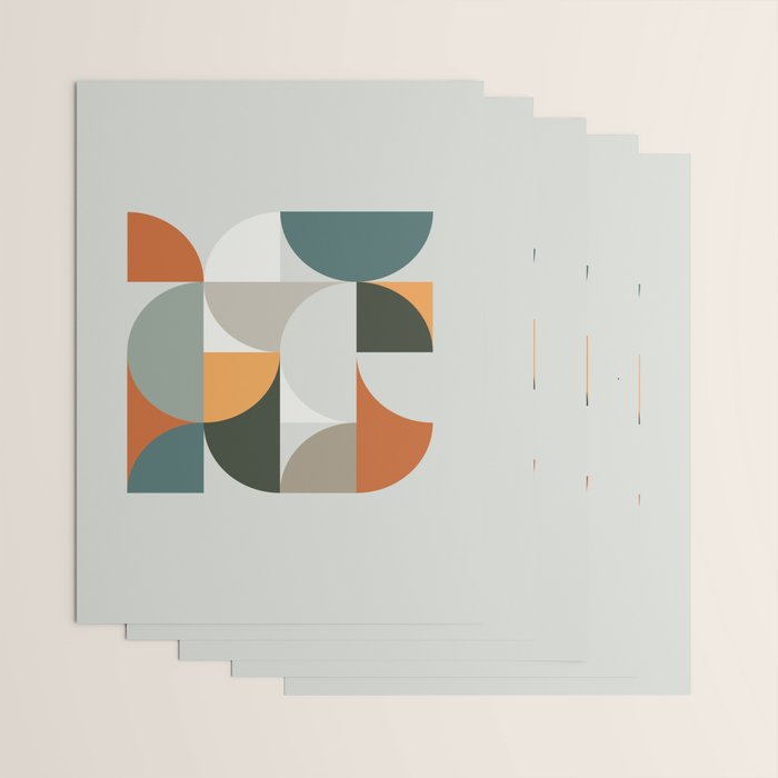 Mid Century Geometric 12 Wrapping Paper Gallery Image 3
