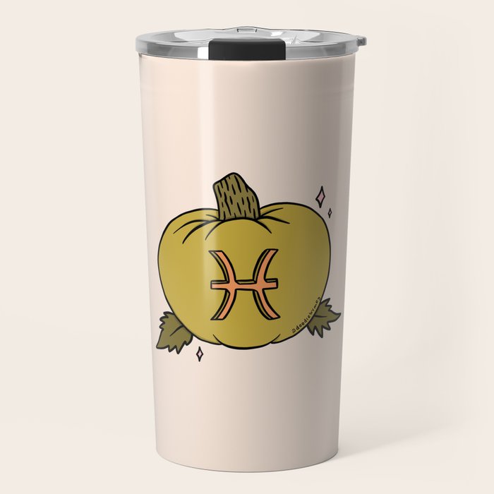 Pisces Pumpkin Travel Mug Gallery Image 1