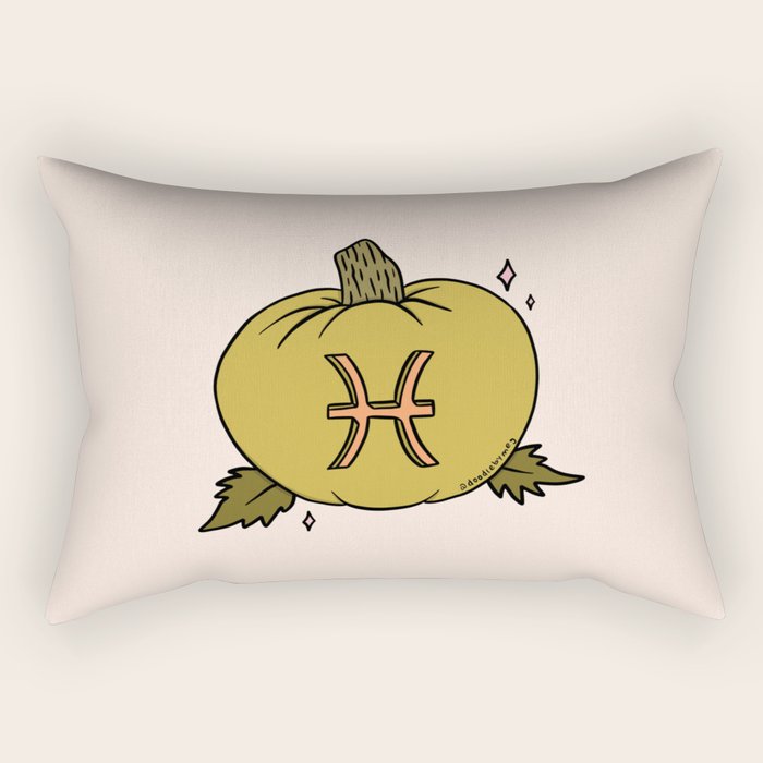 Pisces Pumpkin Rectangular Pillow Gallery Image 2