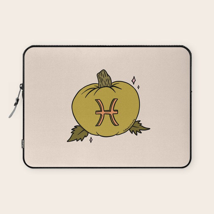 Pisces Pumpkin Laptop Sleeve Gallery Image 1