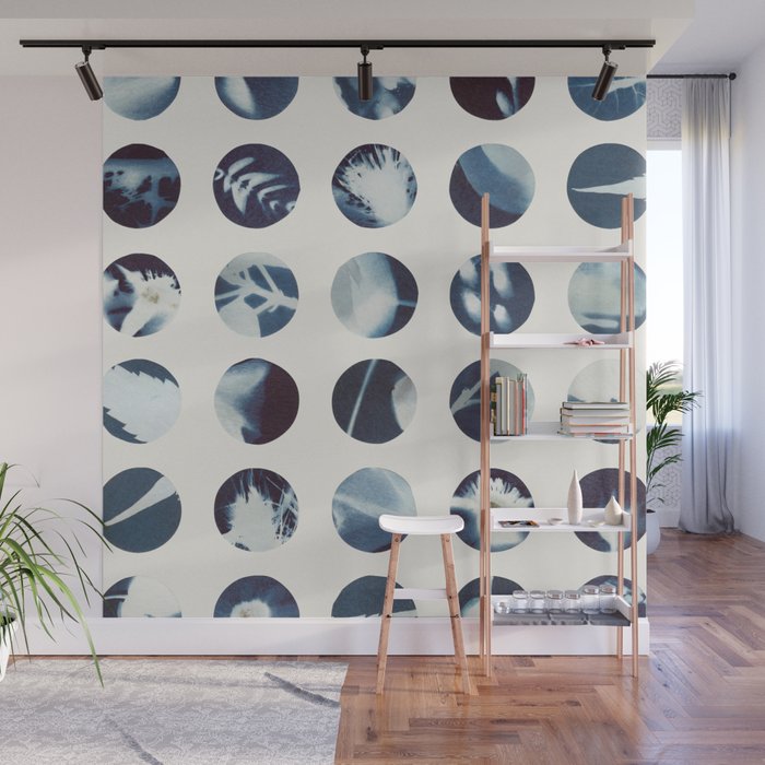 Botanical Cyanotypes Wall Mural Gallery Image 1