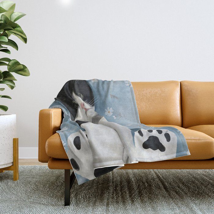 Paws and Petals Throw Blanket Gallery Image 1