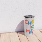 Christmas colorful typography Travel Mug Gallery Image 4