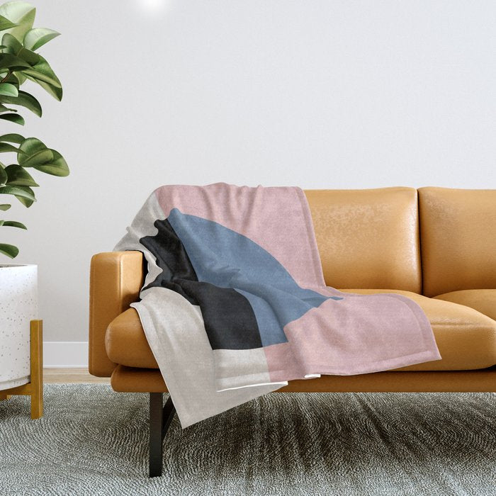 Color Block Abstract XVI Throw Blanket Gallery Image 1