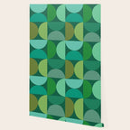 Mid Century Modern Shapes - Green Wallpaper Gallery Image 2