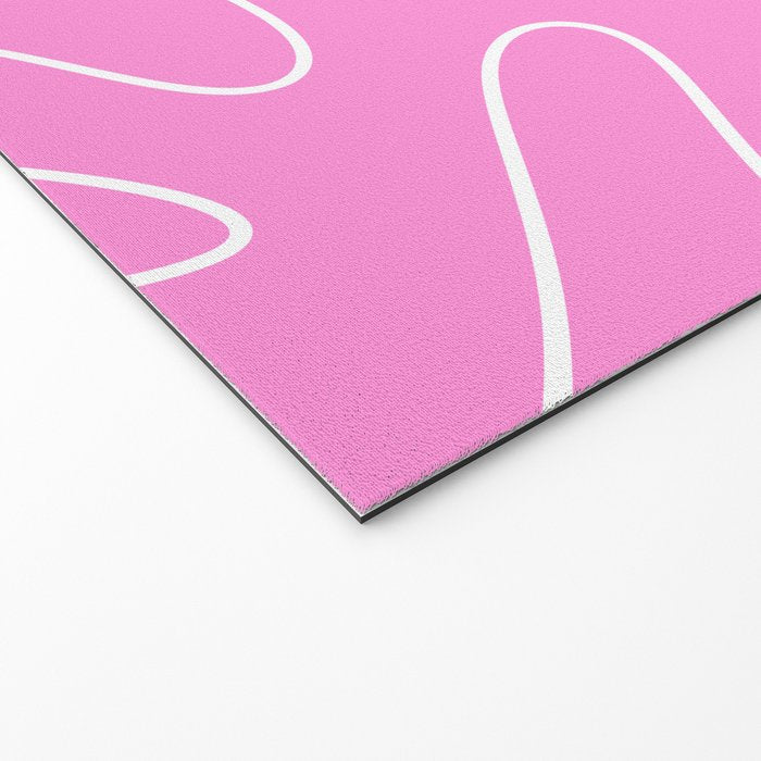 Bubblegum Pink Squiggle Abstract Pattern Welcome Mat Gallery Image 2