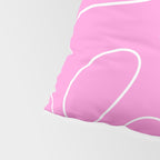 Bubblegum Pink Squiggle Abstract Pattern Pillow Sham Gallery Image 4