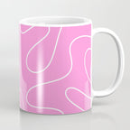 Bubblegum Pink Squiggle Abstract Pattern Coffee Mug Gallery Image 1