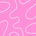Bubblegum Pink Squiggle Abstract Pattern Coffee Mug Gallery Image 2