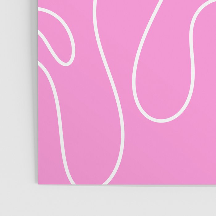 Bubblegum Pink Squiggle Abstract Pattern Poster Gallery Image 3