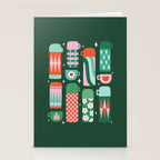 Retro Christmas Coffee Thermoses - Green Stationery Card Gallery Image 2