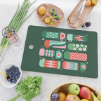 Retro Christmas Coffee Thermoses - Green Cutting Board Gallery Image 2