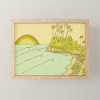 california surf view swamis // retro surf art by surfy birdy Mini Art Print Gallery Image 1