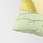 california surf view swamis // retro surf art by surfy birdy Pillow Sham Gallery Image 4