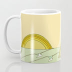 california surf view swamis // retro surf art by surfy birdy Coffee Mug Gallery Image 3