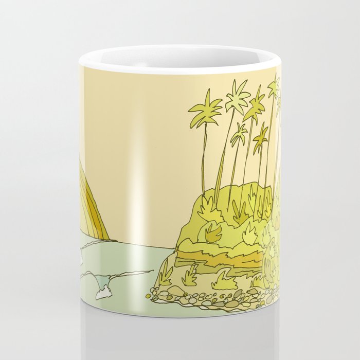 california surf view swamis // retro surf art by surfy birdy Coffee Mug Gallery Image 4