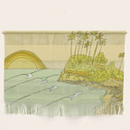 california surf view swamis // retro surf art by surfy birdy Wall Hanging Gallery Image 1