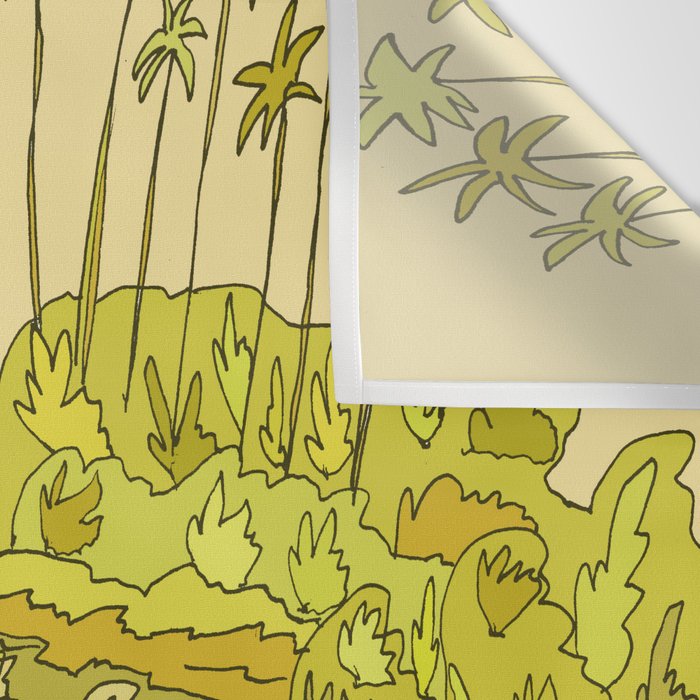 california surf view swamis // retro surf art by surfy birdy Wall Tapestry Gallery Image 3