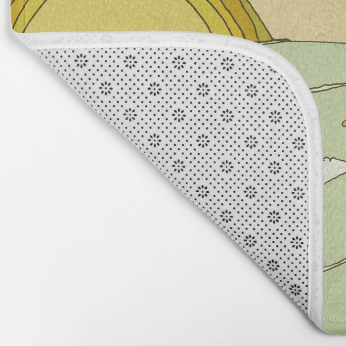 california surf view swamis // retro surf art by surfy birdy Bath Mat Gallery Image 2