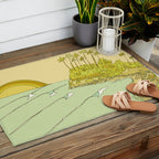 california surf view swamis // retro surf art by surfy birdy Outdoor Rug Gallery Image 2