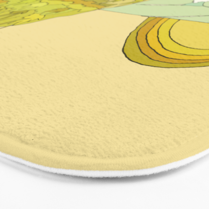 california surf view swamis // retro surf art by surfy birdy Bath Mat Gallery Image 3