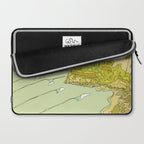 california surf view swamis // retro surf art by surfy birdy Laptop Sleeve Gallery Image 2