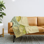 california surf view swamis // retro surf art by surfy birdy Throw Blanket Gallery Image 1