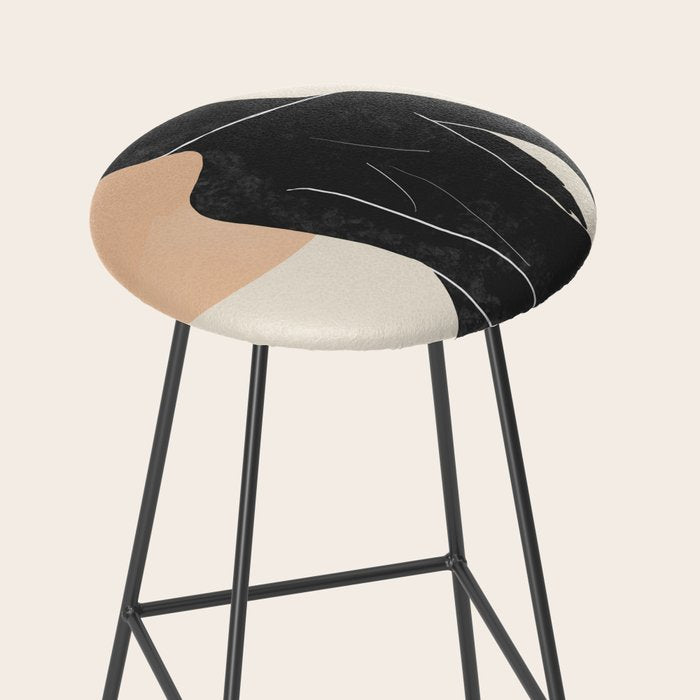Minimal Abstract Art Nude Woman Stool Gallery Image 2