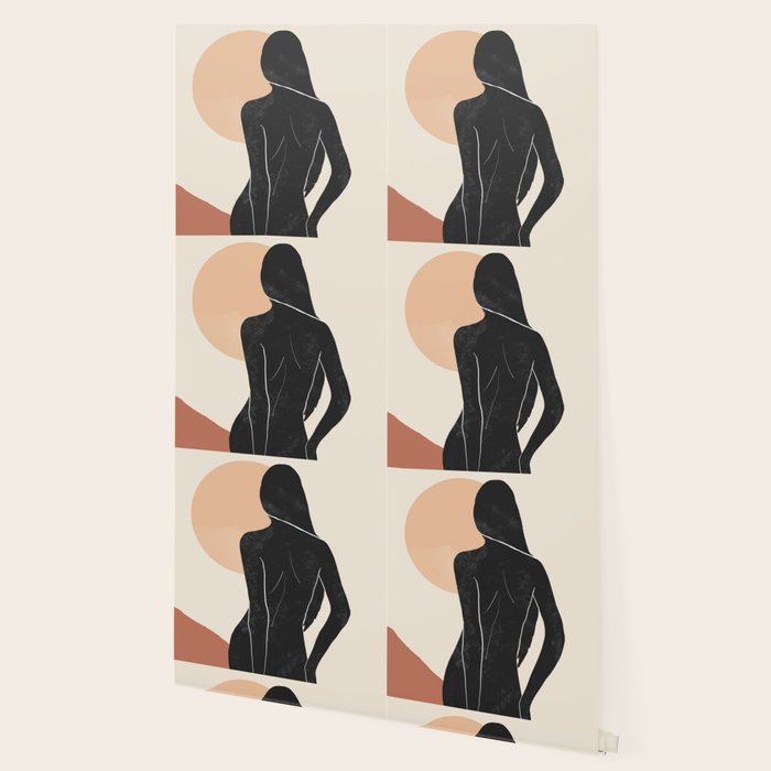 Minimal Abstract Art Nude Woman Wallpaper Gallery Image 2