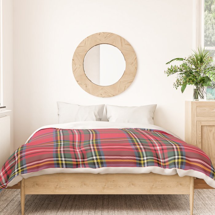 Red & Green Tartan Pattern Duvet Cover Gallery Image 3