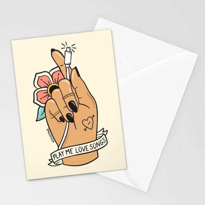 LOVE SONGS (LIGHT) Stationery Card Gallery Image 2