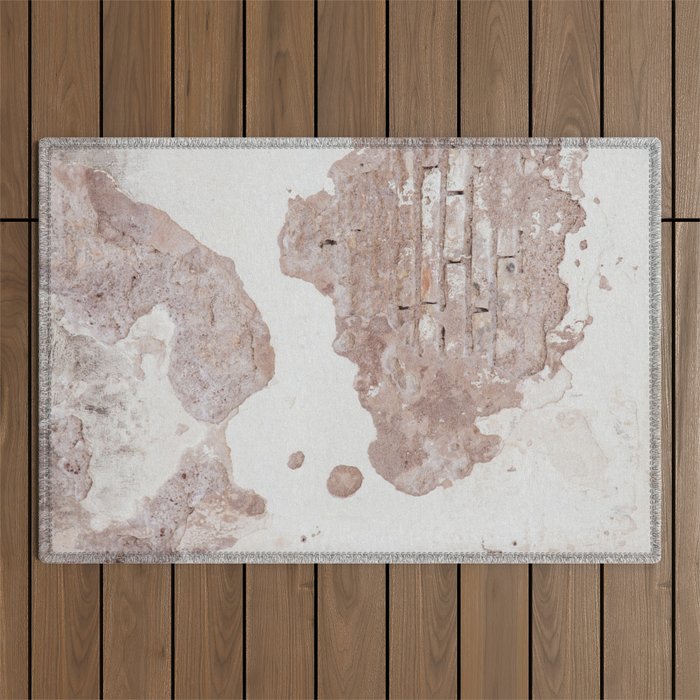 Exposed Brick Under Concrete Wall Outdoor Rug Gallery Image 1